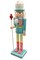 Christmas Nutcracker. Wizardi Classic Wooden Festive Decoration F07M14-30-N01703 green stand